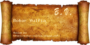 Bokor Vulfia névjegykártya
